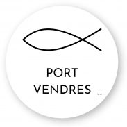 Sticker rond Port-Vendres 1 pièce
