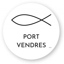 Sticker rond Port-Vendres 1 pièce